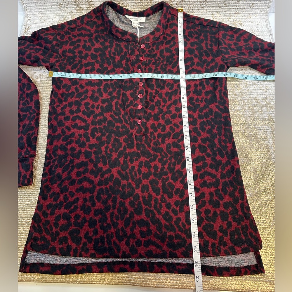 BEACH LUNCH LOUNGE Red Black Leopard Soft Long Sleeve Top NWT | Size XS - Picture 12 of 12